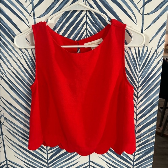 Monteau Los Angeles Tops - Monteau Los Angeles Vibrant Red Tank Top SMALL